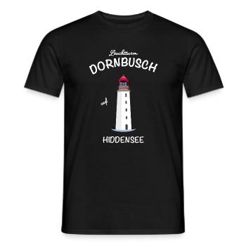 Leuchtturm Dornbusch auf der Insel Hiddensee - Männer T-Shirt - Schwarz - Vorne - AI Model Male 178 light (178cm)