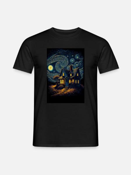 House Starry Night - Men's T-Shirt - black