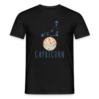 Das Sternbild Steinbock - Männer T-Shirt - Schwarz - Vorne - AI Model Male 178 light (178cm)