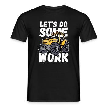 Farm Farmer Tractor Statement Field Tractor - Men's T-Shirt - black - Front - AI Model Male 178 light (178cm)