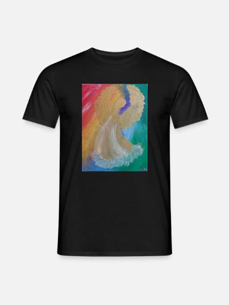 Regenbogenengel - Engel des Einklangs - Engelbild - Männer T-Shirt - Schwarz