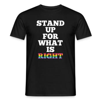 Pride Month LGBTQ - Stand Up For What is Right - Men's T-Shirt - black - Front - AI Model Male 178 light (178cm)