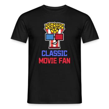 Popcorn Statement Cinema Night Movies Binge Watching - Men's T-Shirt - black - Front - AI Model Male 178 light (178cm)