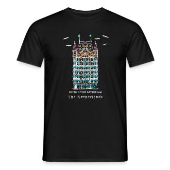 Rotterdam, Weißes Haus am Alten Hafen, Niederlande - Männer T-Shirt - Schwarz - Vorne - AI Model Male 178 light (178cm)