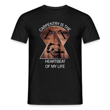 Charpentier, charpentier, charpentier, charpentier, artisan, bois - T-shirt homme - noir - Devant - AI Model Male 178 light (178cm)