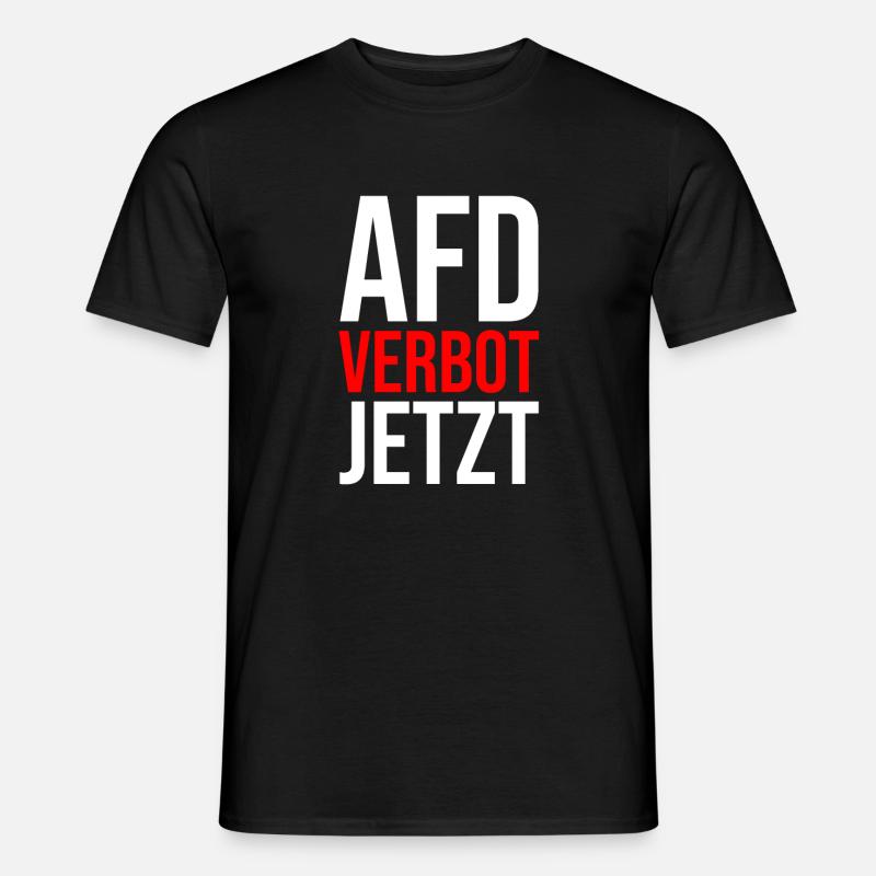 AFD VERBOT JETZT - Männer T-Shirt - Schwarz
