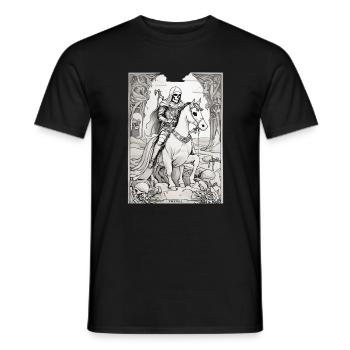 Death Rider Tarot Illustration - Men's T-Shirt - black - Front - AI Model Male 178 light (178cm)