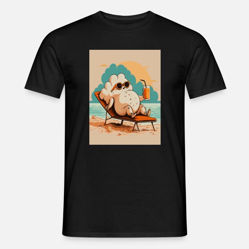 Relaxing Popcorn Beach Vacation Design - Men's T-Shirt - black
