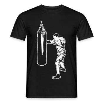 Dessin de boxe - T-shirt homme - noir - Devant - AI Model Male 178 light (178cm)