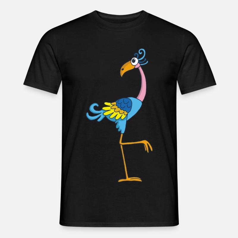 Lustiger Vogel - Männer T-Shirt - Schwarz