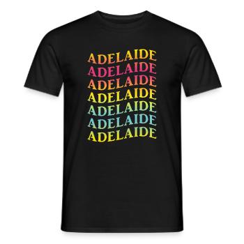 Adelaide wave effect t-shirt gift idea - Men's T-Shirt - black - Front - AI Model Male 178 light (178cm)