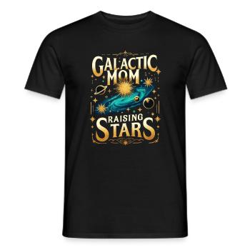 Galactic Mom Raising Stars - Men's T-Shirt - black - Front - AI Model Male 178 light (178cm)