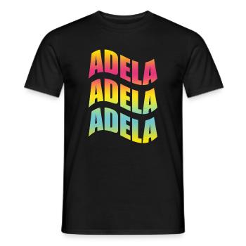 Adela T-Shirt mit Welleneffekt T-Shirt mit Welleneffekt - Männer T-Shirt - Schwarz - Vorne - AI Model Male 178 light (178cm)
