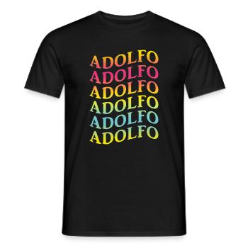 Adolfo wave effect t-shirt t-shirt gift idea - Men's T-Shirt - black - Front - AI Model Male 178 light (178cm)
