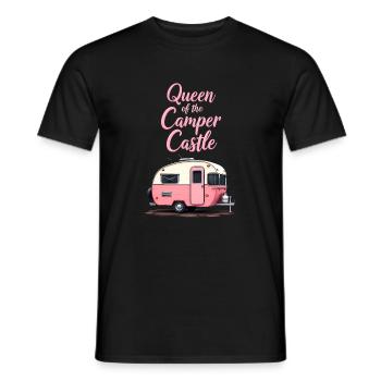 Reine Du Château De Camping-Car, RV Girl - T-shirt homme - noir - Devant - AI Model Male 178 light (178cm)