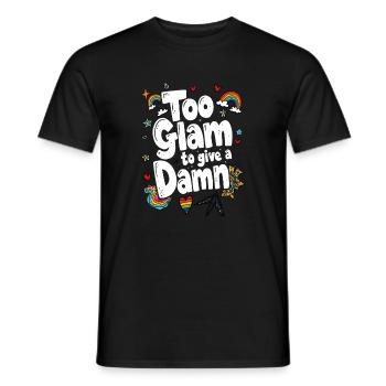 TROP GLAMOUR POUR S’EN SOUCIER - T-shirt homme - noir - Devant - AI Model Male 178 light (178cm)