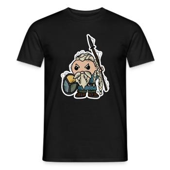 Wikinger | Krieger | Zwerg - Männer T-Shirt - Schwarz - Vorne - AI Model Male 178 light (178cm)