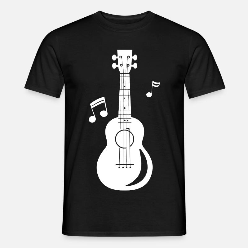 Ukulele Grafik - Männer T-Shirt - Schwarz