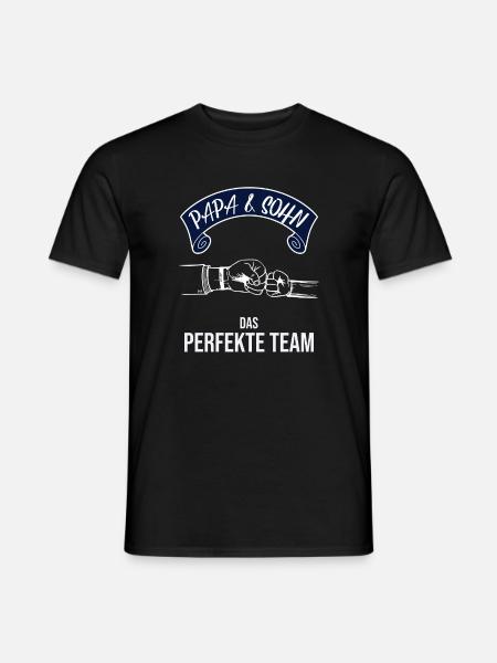 Dad & Son The Perfect Team Father's Day Birthday - Men's T-Shirt - black