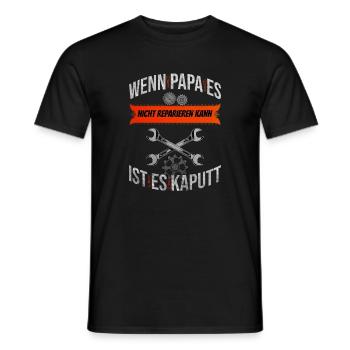 Papa Réparateur Fête des Pères Papa Papa Amélioration de l’Habitat - T-shirt homme - noir - Devant - AI Model Male 178 light (178cm)
