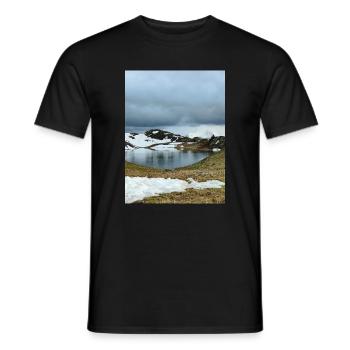 Lac rond en Oisans - T-shirt homme - noir - Devant - AI Model Male 178 light (178cm)