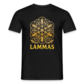 Lammas - Blume des Lebens aus Getreide - Männer T-Shirt - Schwarz - Vorne - AI Model Male 178 light (178cm)