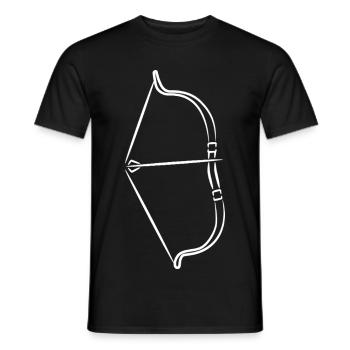 Bow and arrow - Men's T-Shirt - black - Front - AI Model Male 178 light (178cm)