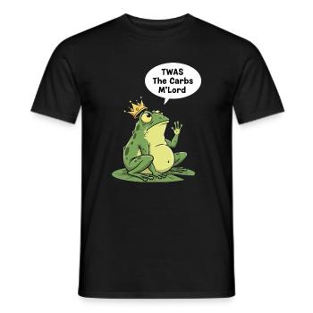 Regal Frog Carbohydrate King Design - Men's T-Shirt - black - Front - AI Model Male 178 light (178cm)