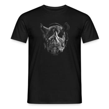Rhinoceros - Men's T-Shirt - black - Front - AI Model Male 178 light (178cm)