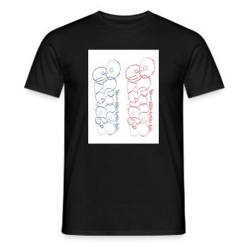 Paris. France. Europe. World. - Men's T-Shirt - black - Front - AI Model Male 178 light (178cm)