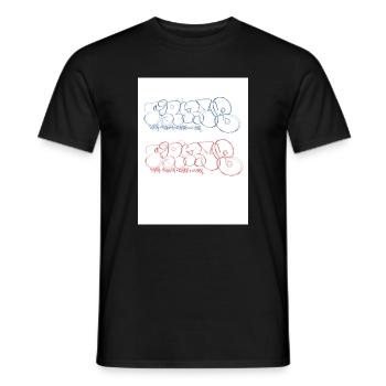 Paris Bubble Paris Throw-up Paris Graffiti - Men's T-Shirt - black - Front - AI Model Male 178 light (178cm)