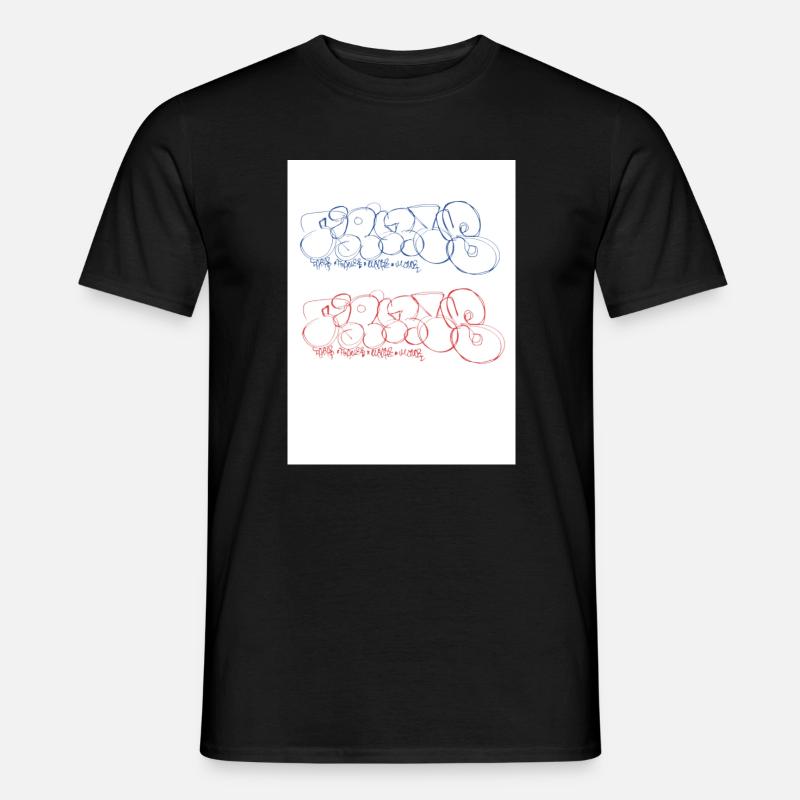 Paris Bubble Paris Throw-up Paris Graffiti - Männer T-Shirt - Schwarz