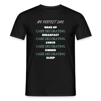 T-shirt humoristique de citation de décorateur de gâteau - T-shirt homme - noir - Devant - AI Model Male 178 light (178cm)