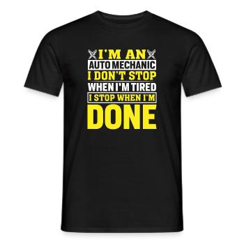 Dicton motivant pour les mécaniciens automobiles - T-shirt homme - noir - Devant - AI Model Male 178 light (178cm)