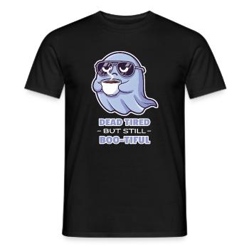 Mort de fatigue, toujours boo-tiful - Fantôme d’Halloween - T-shirt homme - noir - Devant - AI Model Male 178 light (178cm)