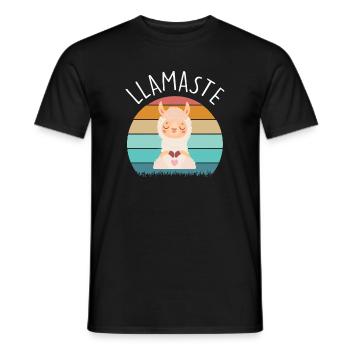 Llamaste yoga - Männer T-Shirt - Schwarz - Vorne - AI Model Male 178 light (178cm)
