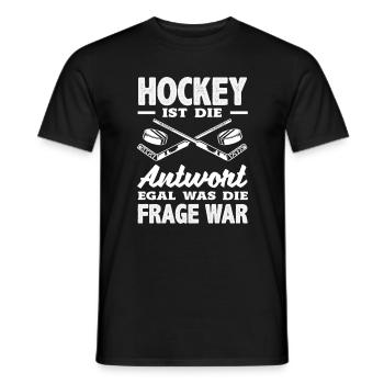 Cadeau drôle de joueur de hockey - T-shirt homme - noir - Devant - AI Model Male 178 light (178cm)