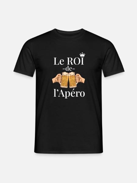 König des Aperitif Lustiges Aperitif-Geschenk - Männer T-Shirt - Schwarz