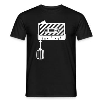 Mixtape vs. Mixer – Cassette musicale rétro DJ - T-shirt homme - noir - Devant - AI Model Male 178 light (178cm)