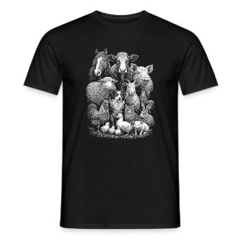 Nutztiere - Männer T-Shirt - Schwarz - Vorne - AI Model Male 178 light (178cm)