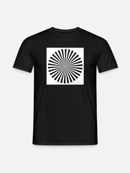 Radial Optical Illusion - Men's T-Shirt - black