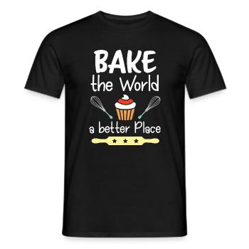 Cuisinez le monde pour un endroit meilleur - T-shirt homme - noir - Devant - AI Model Male 178 light (178cm)
