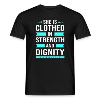 Bible Verse Chapter 31 Bible Proverb Jesus Christ - Men's T-Shirt - black - Front - AI Model Male 178 light (178cm)