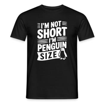 Je ne suis pas petit, je suis de la taille d’un pingouin - T-shirt homme - noir - Devant - AI Model Male 178 light (178cm)