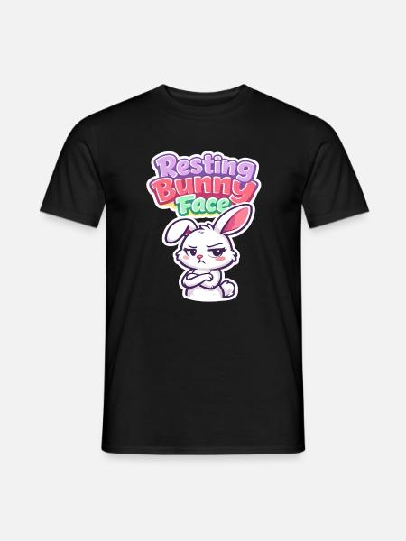 Bunny Bunny Spring Summer Easter Garden - Men's T-Shirt - black