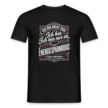 I'm in power saving mode - Men's T-Shirt - black - Front - AI Model Male 178 light (178cm)
