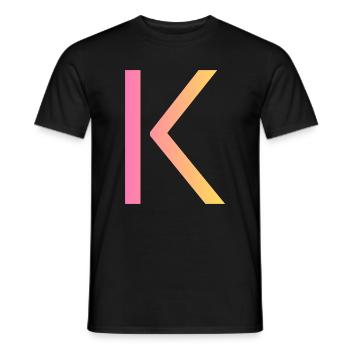 K - Männer T-Shirt - Schwarz - Vorne - AI Model Male 178 light (178cm)