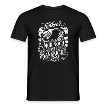Teuer Tanken - Ironisches Benzin Design - Männer T-Shirt - Schwarz - Vorne - AI Model Male 178 light (178cm)