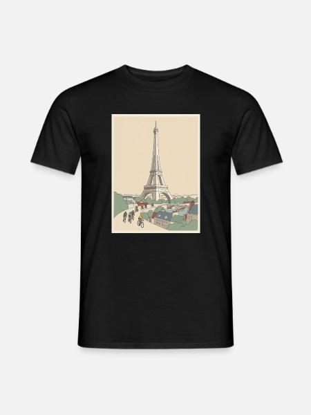 Paris Ride — Cycling Memory - Men's T-Shirt - black