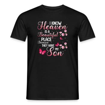 Fils Papillon du Paradis - T-shirt homme - noir - Devant - AI Model Male 178 light (178cm)